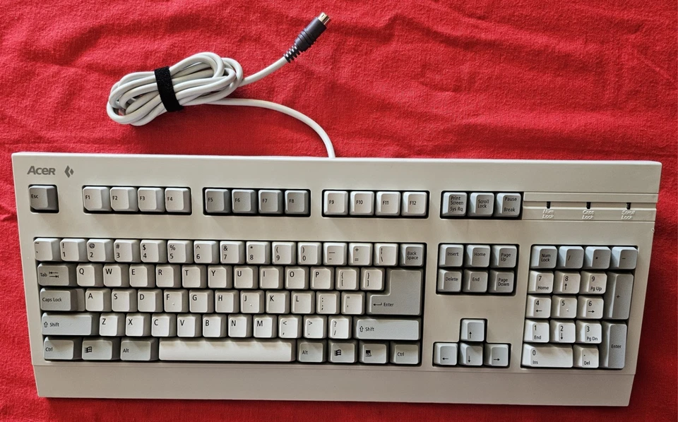 RARE VINTAGES ACER 6511-KW PS2 WINDOWS KEYBOARD - CLICKY KEYBOARD VGC++ - Image 2 of 4