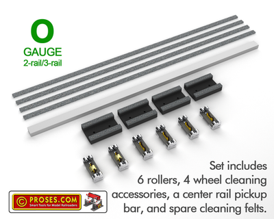 6 X HO SCALE ROLLERS W/ WHEEL CLEANING ACCESSORIES FOR MODEL TRAINS, RAILWAYS