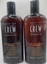 2PK American Crew Daily Moisturizing Shampoo ~ 15.2 OZ EA ~ NEW ~ FAST SHIPPING