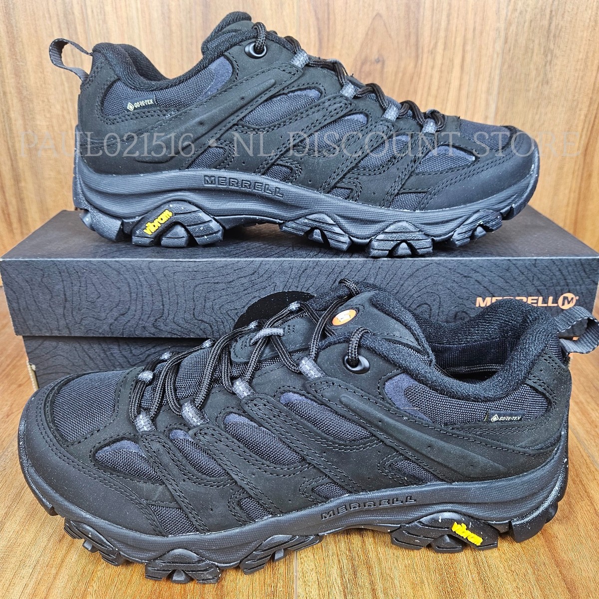 MERRELL Men's Moab 3 Smooth GTX Outdoors Shoes ~ Black ~ Various