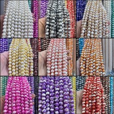8-9mm Colouful Natural Dyed White Shell Smooth Round Beads for Jewelry Making