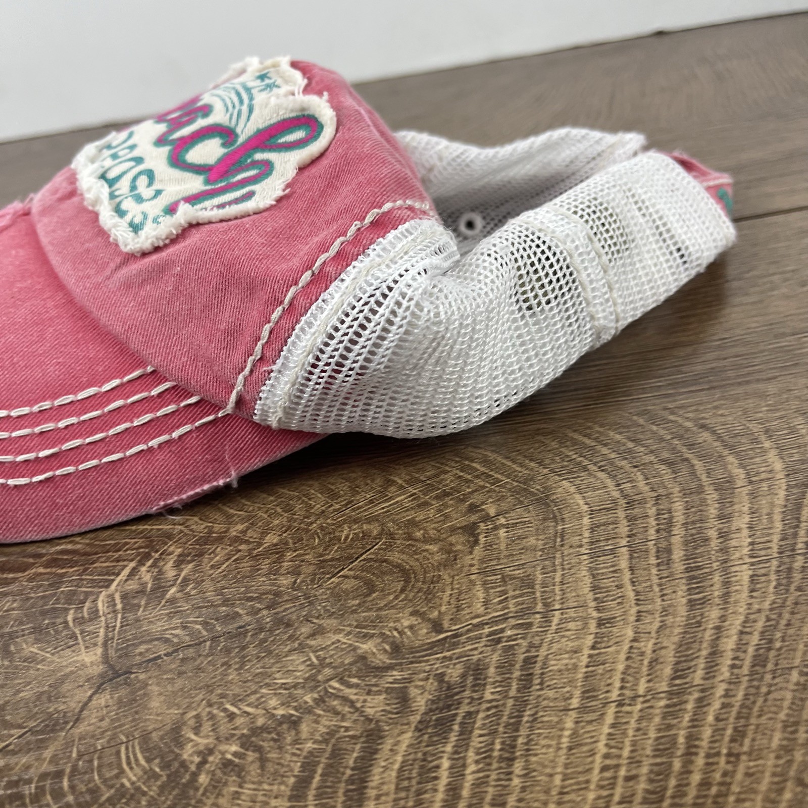 Beach Please Hat Beach Hat Red Adjustable Hat Red… - image 9