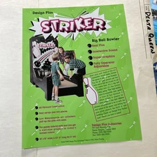 Original Factory Bowling Game Striker Design Plus Arcade  FLYER