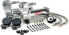 VIAIR 44432 Dual Air Suspension Compressor Kit 444c Chrome