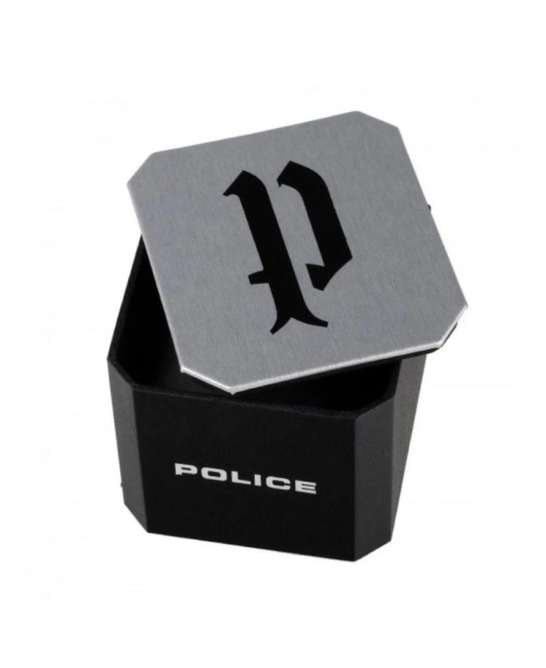 Reloj informal de cuarzo analógico POLICE para hombre vestido clásico esfera negra impermeable rectán Foto 3 de 4