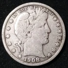 1908 D Barber Half Dollar