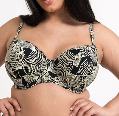 Curvy Kate SWIM Ripple Reef Padded Balcony Bikini top Bügel BH Gr.80G UK 36F