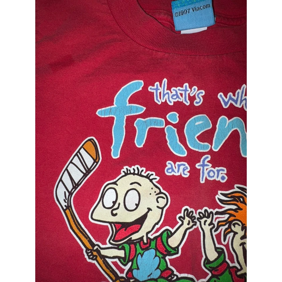 Camiseta Roja Nickelodeon Rugrats Años 90 De Colección Tommy Chuckie Reptar Talla S Foto 2 de 4