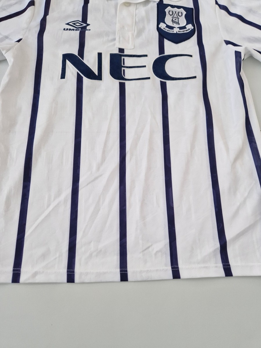 ウェア 95 AWAY UMBRO Everton FC #10 M EVERTON 1993 1994 AWAY FOOTBALL SHIRT SOCCER JERSEY UMBRO sz