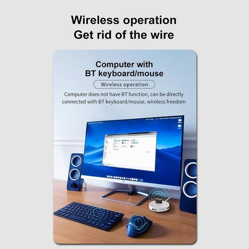 USB Bluetooth Dongle Adapter 5.3 Wire less Spe akers Receive Audio PC J4R6 - Photo 8/12
