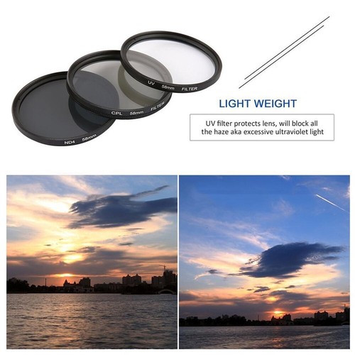 52mm/58mm HD Objektiv Filter und Zubehör Kit UV CPL FLD Macro Close Up ND2 ND4 ND8 - Bild 6 von 13