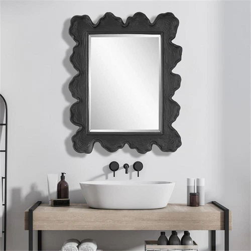 Uttermost Sea Coral Coastal Resin Glass and MDF Mirror in Black - Picture 9 of 10