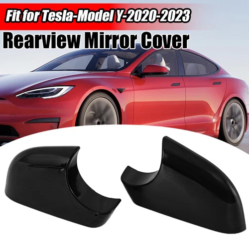 Left Right Side Mirror Bottom Lower Cover for Tesla Model Y 2020-23 Matte Black