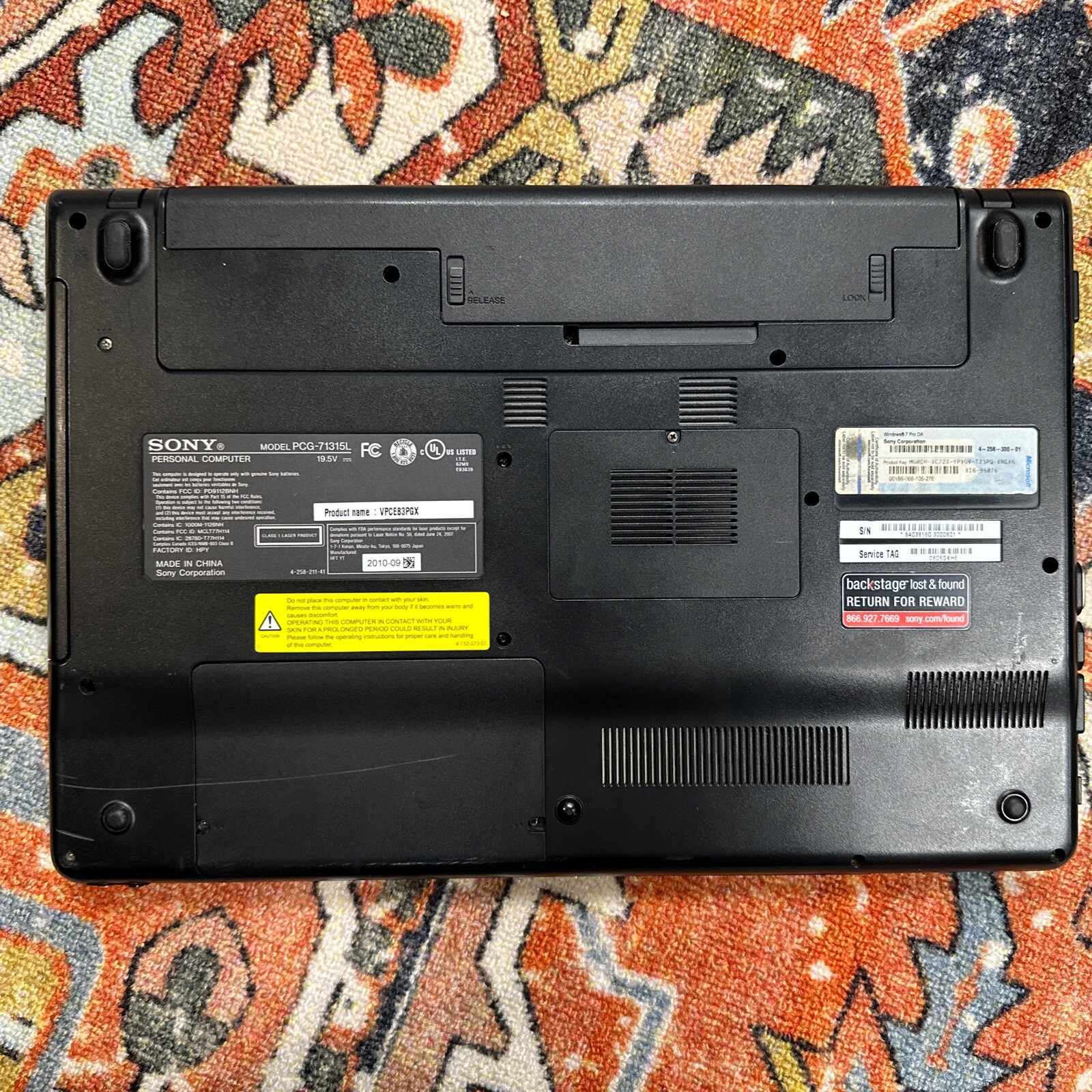 4 Sony Vaio Laptops PCG61313L PCG71913L PCG71913L Screen Keyboard