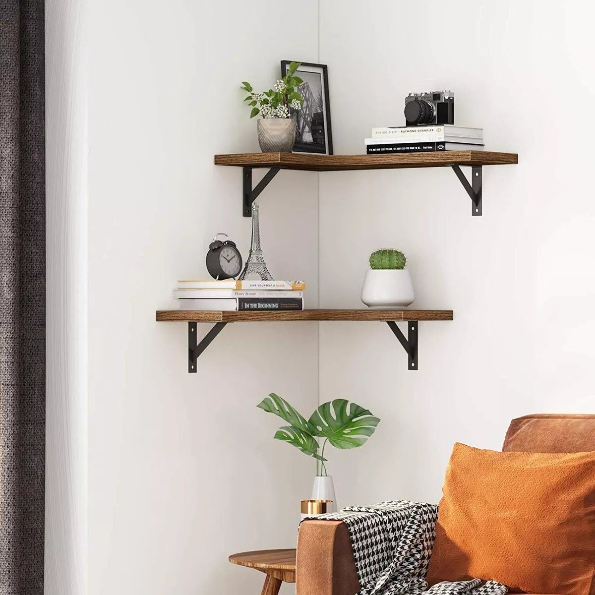 Wooden wall shelves for bedroom online