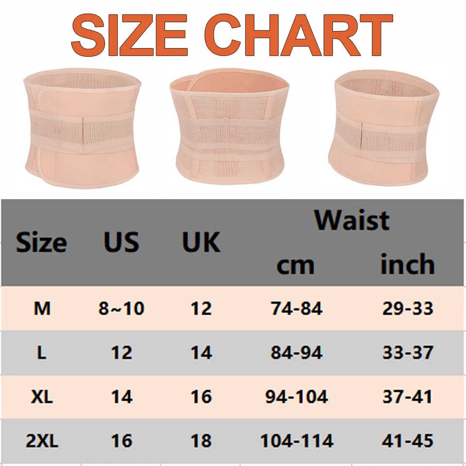 Postpartum Belly Wrap Abdominal Binder Post Surgery Wrap Recovery Support Belt - Image 2 of 4