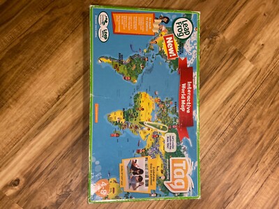 Leap Frog Interactive Jumbo United States World Map Tag Reading System 2- Sided