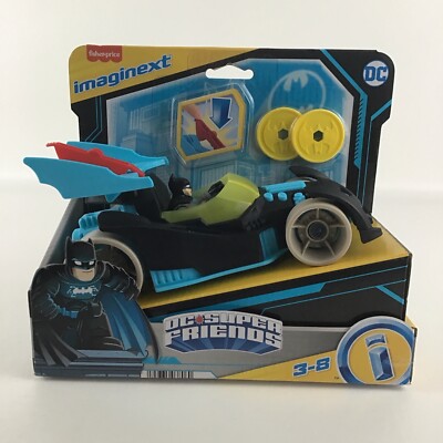  Imaginext DC Super Friends Batman Action Figure Bat-Tech Racing Batmobile New  