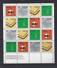 Canada 1972 Earth Sciences miniature pane 16 Without Printer  #585a MNH  C$35