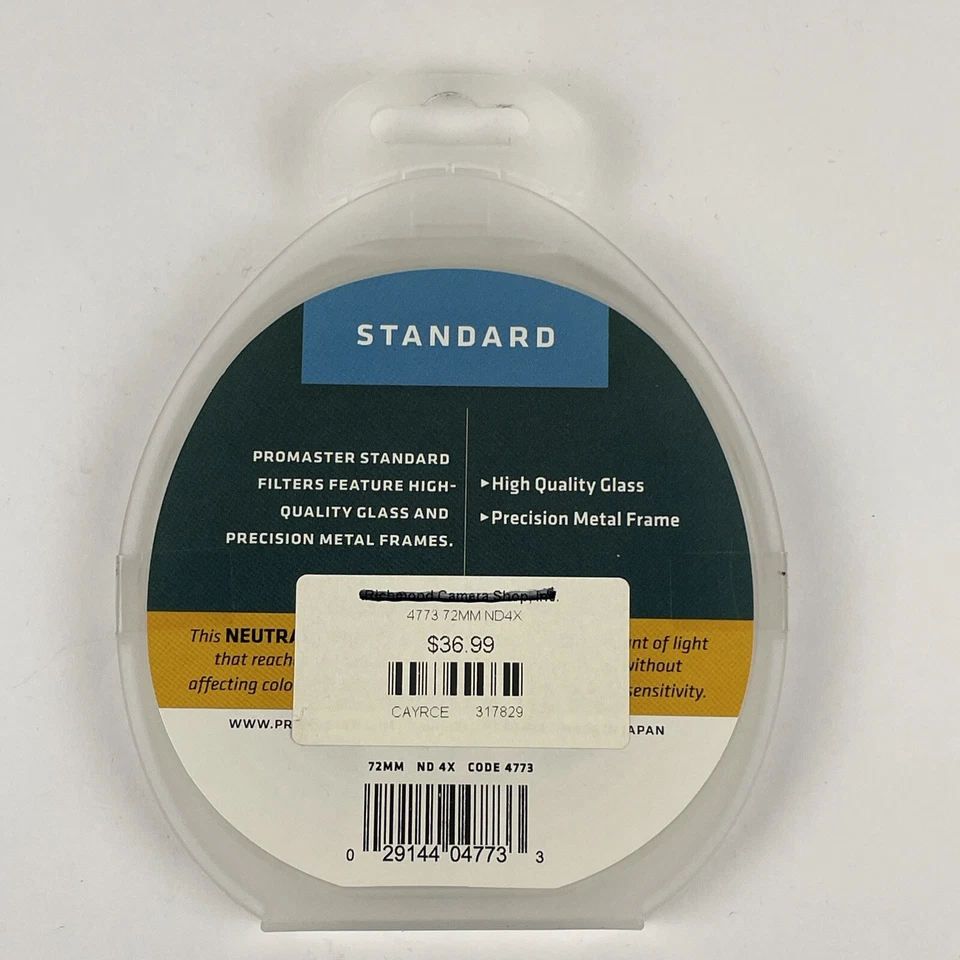 Promaster (4773) 72 mm ND 4X Filter New In Sealed Package - Image 2 of 3