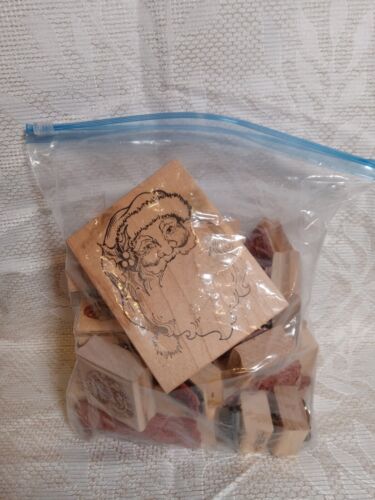 Lot #1 Rubber Stamp Lot Variety Of Christmas (27pc)