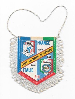 2 FANIONS FOOTBALL COUPE DU MONDE MEXIQUE 86 FRANCE ARGENTINE BELGIQUE