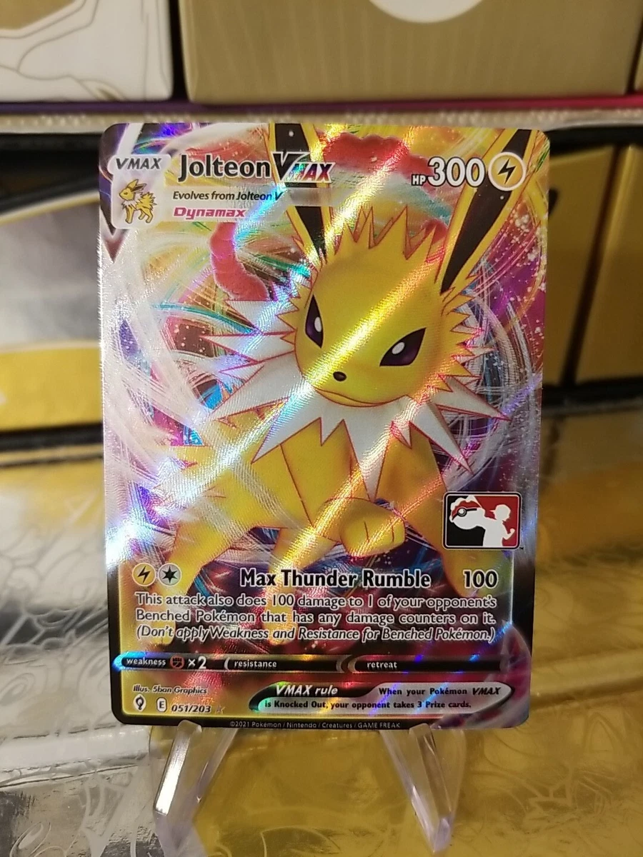 jolteon vmax pokemon card value Jolteon VMAX 051/203 Prize Pack Series Cards for sale