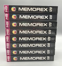 NOS 8 Pack Memorex HS Video Cassette 120 High Standard Blank VHS Tapes Sealed