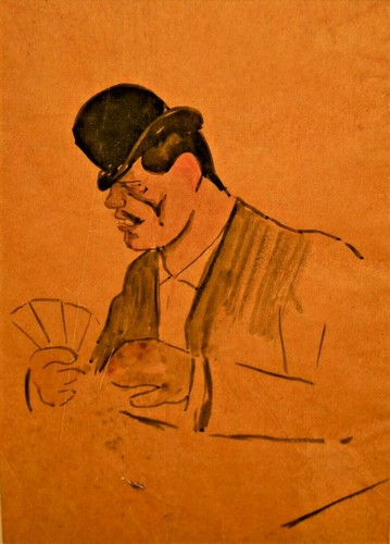 GEORGES ALFRED BOTTINI Original Signed Cash Collector Gangster Portrait Painting - Picture 12 of 12