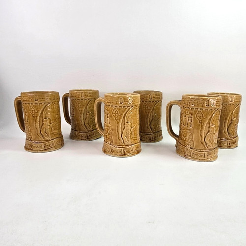 Vintage Shenango Gesundheit German Beer Stein Mug 10 oz Set Of 6