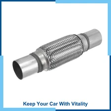 Universal Pack(1) 1.75"x6"x10" Exhaust Flexible Pipe Tube with Welding Extension