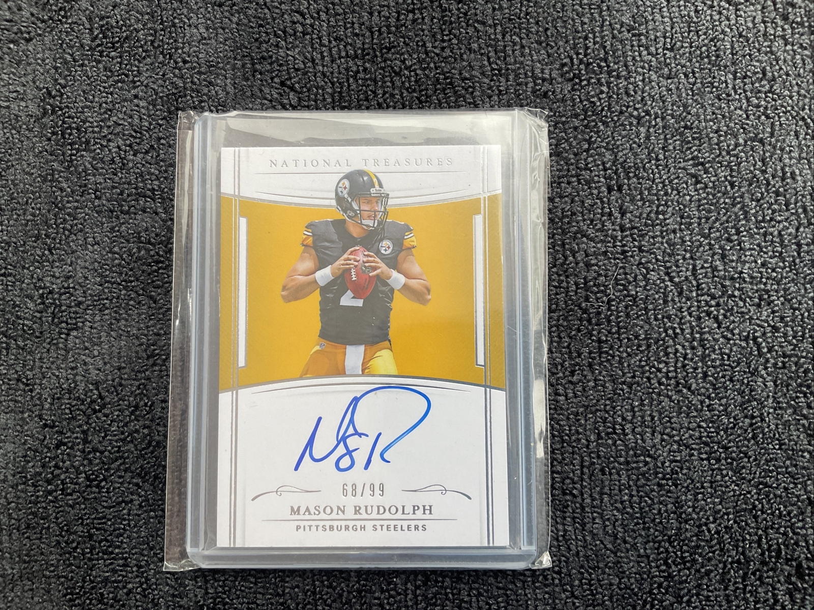 Mason Rudolph Panini National Treasures Rookie Signatures #RSMR Base