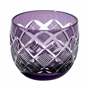 Edo Kiriko Yarainanako Mon Sake Glass Guinomi Edo Purple Tbm Japan Ebay