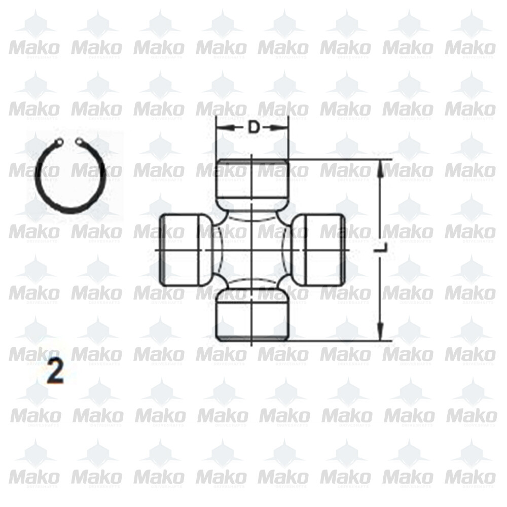 FIVE x 5153X Spicer Universal Joints Kit JEEP TJ XJ 4X4 Front + Rear