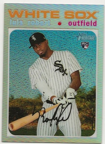 2020 TOPPS HERITAGE RIFRATTORE CROMATO #THC-512 LUIS ROBERT 329/571 NM-MT TO MINT - Foto 1 di 3