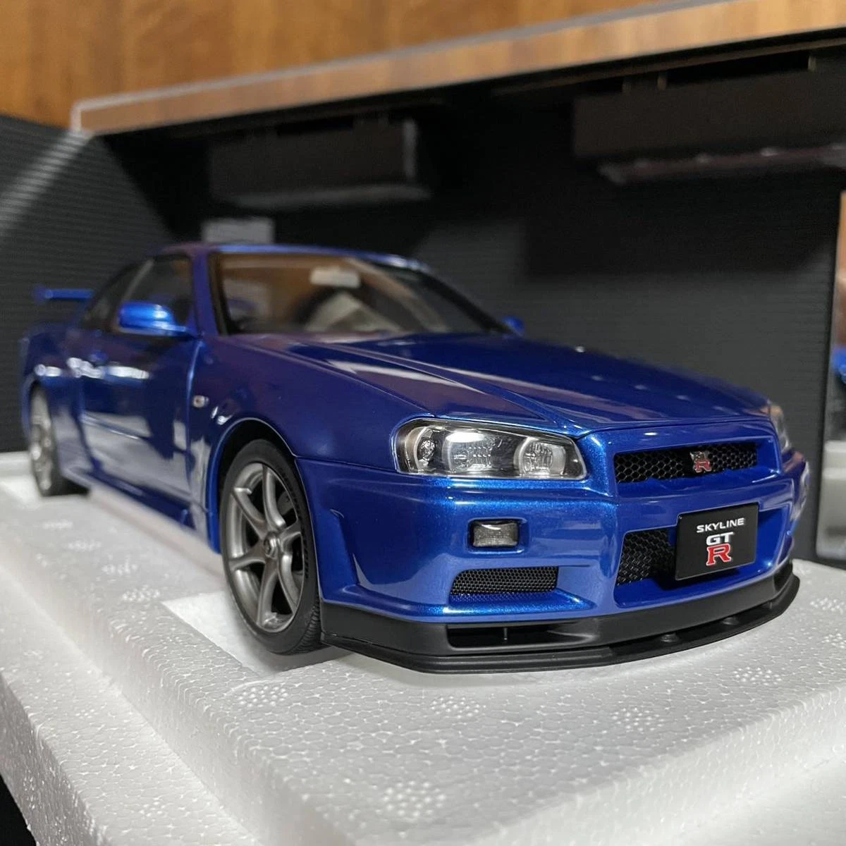 Auto Art 1/18 Nissan Skyline Gt-R R34 V-Spec Ii Bayside Blue | eBay