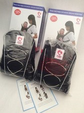 Lot Of 2 Infant Baby Front Back Carriers Rain/cold Cover "Happy Go Baby" Black