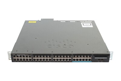 CISCO WS-C3650-12X48FD-S V02 L3 36x Gigabit PoE 12x10GBE POE 2-Port SFP+ 10GBE