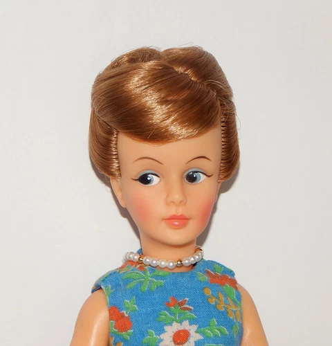 Vintage Ideal Tammy's Mom Doll in Variation Dress and Belt Repro Necklace