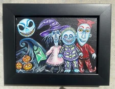 Halloween/ Painting/Original /Trick or Treat /Nightmare Before Christmas/ OOAK