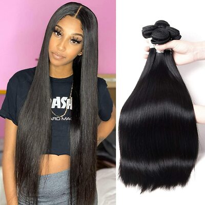 10A Straight Human Hair Bundles 3 bundles 150G 100% Virgin  display picture 3