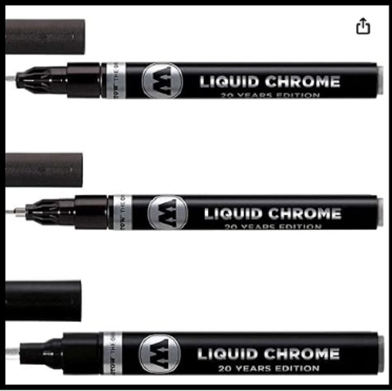 Molotow Liquid Chrome Marker Set - 1mm, 2mm and 4mm