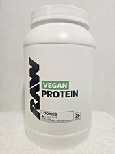 RAW Vegan Protein, Cookies & Cream, 1.7 lbs (775 g) 25 servings