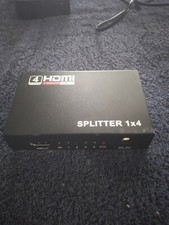 HD HDMI Splitter 4 Port Hub Repeater Amplifier v1.4 3D 4K 1080p 1IN4out UNTESTED