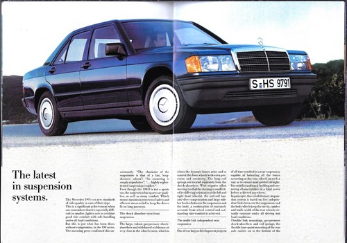 Mercedes-Benz 190 D 1985-1987 UK Market Sales Brochure 2.0 & 2.5 - Picture 2 of 2