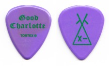 Good Charlotte Billy Martin Cartoon Purple Guitar Pick - 2004 Tour