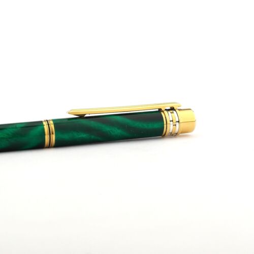Rare Vintage Must de Cartier Trinity Malachite Lacquer Ballpoint Pen - Bild 12 von 16