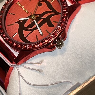 NWT Black Label Juicy Couture Red Watch JC/1384RDRD Juicy Couture Black Label Red Metal Watch NWT | eBay main image 2