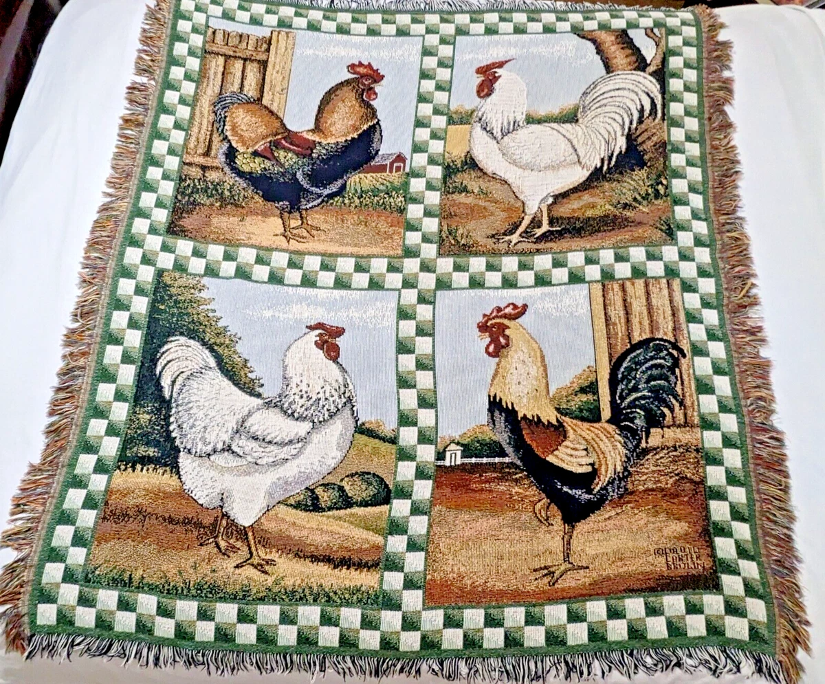 Rooster throw blanket new arrivals
