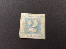 Thurn & Raxis 1863 pale blue imperf stamp 58384